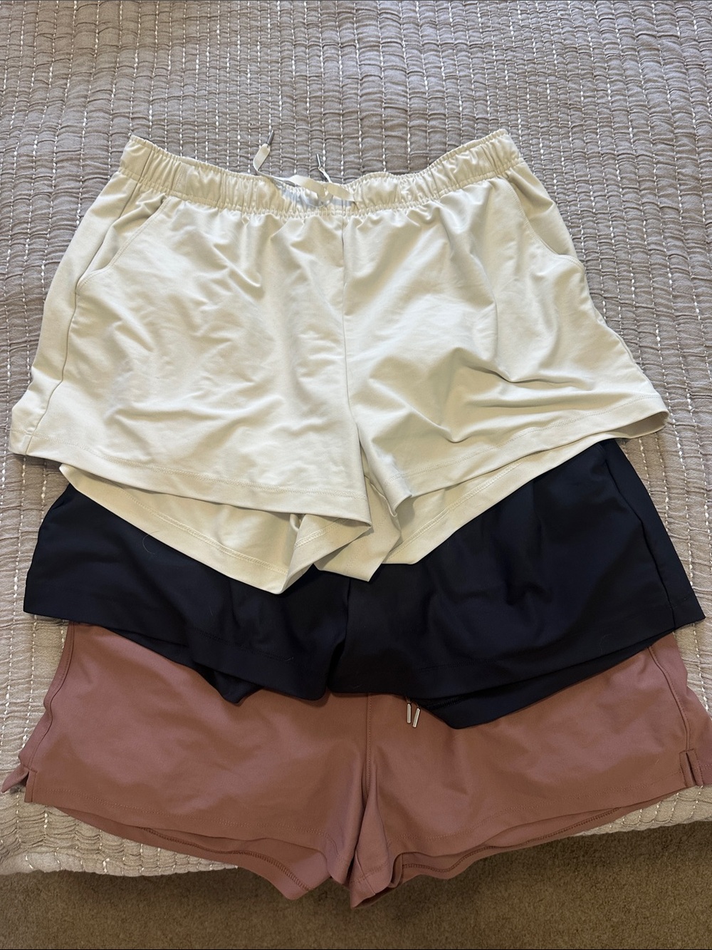 Old Navy Elastic-Waist Shorts - White, Black, Mauve